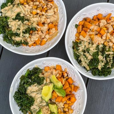 Buddha Bowl with Creamy Cashew Soy Sauce