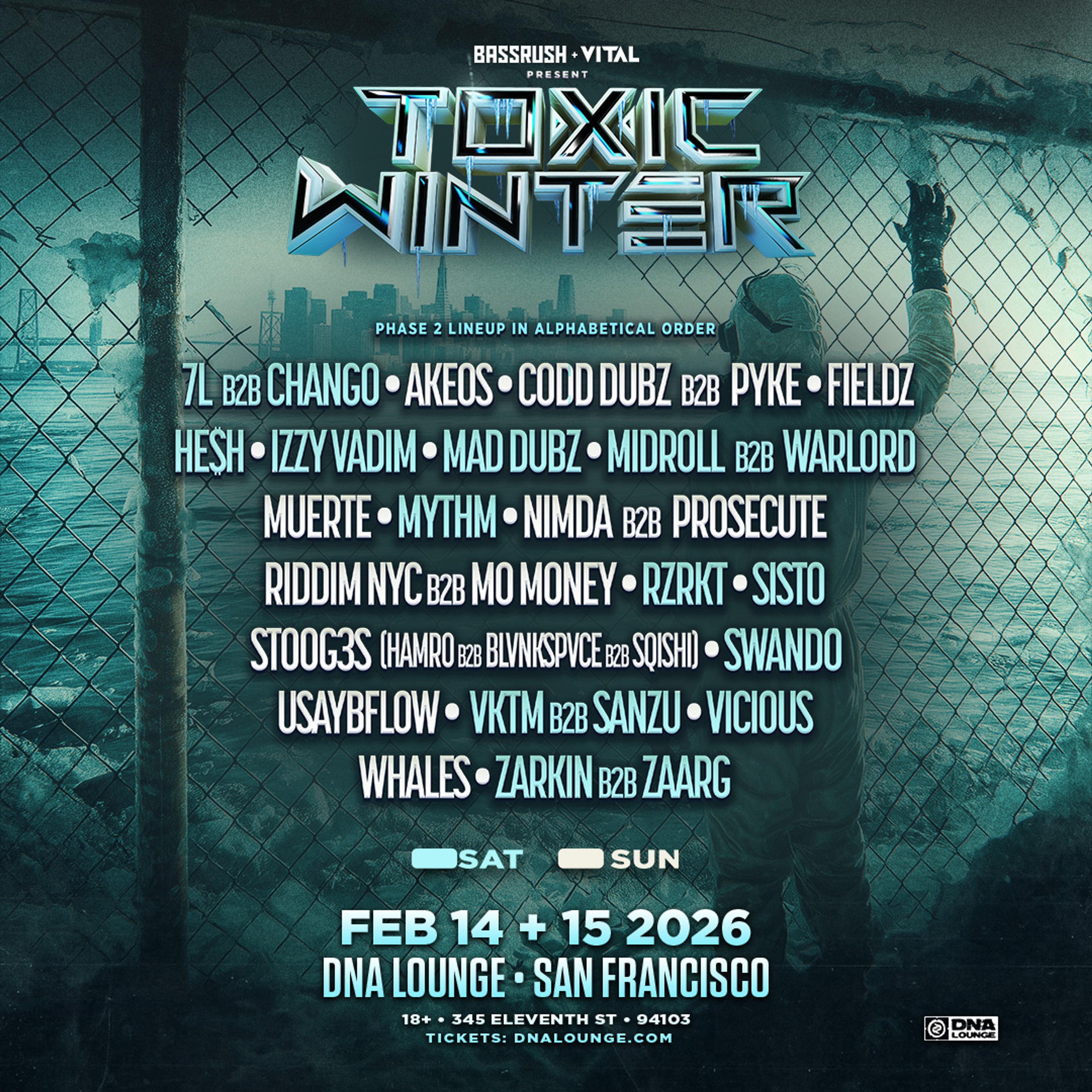 SF | Toxic Winter Singel Day Lineup 2026