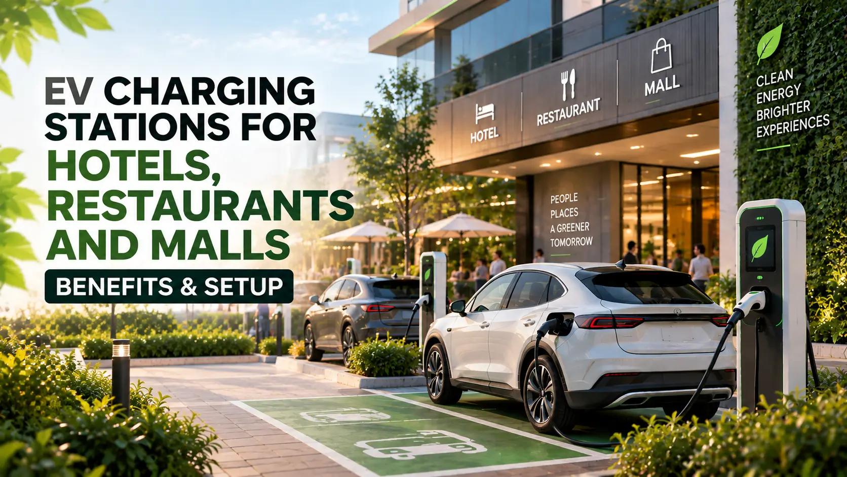 EV Charging Stations for Hotels, Restaurants and Malls: Benefits & Setup