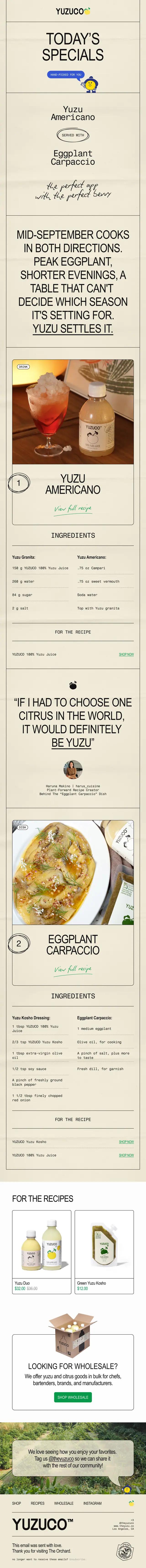 One citrus in the world, and she picked yuzu