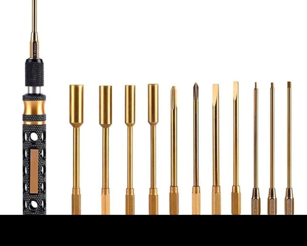 12 in 1 Heavy duty titanium tip Rc tool kit