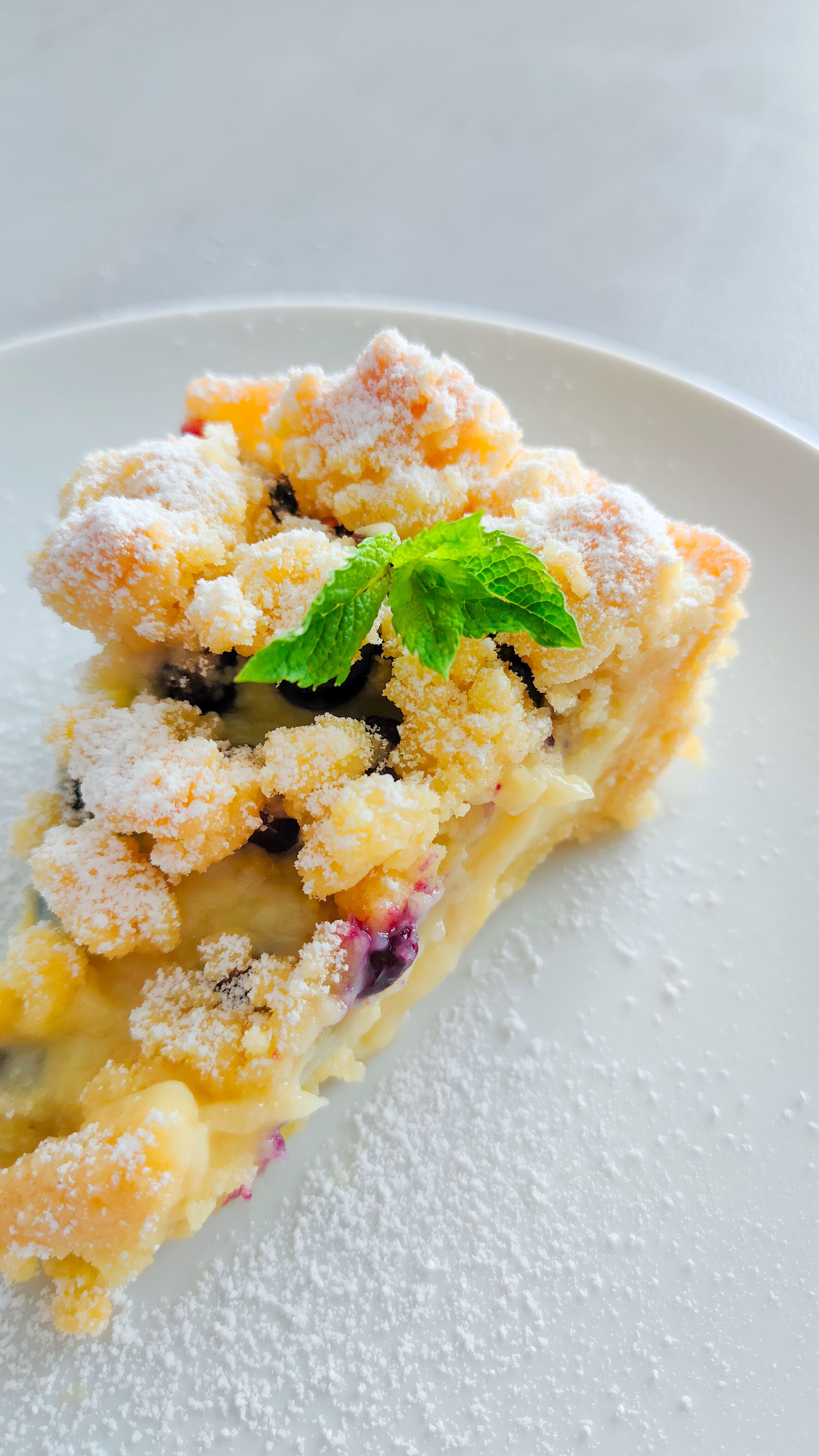 Vanille-Heidelbeer-Streuselkuchen