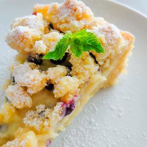 Vanille-Heidelbeer-Streuselkuchen