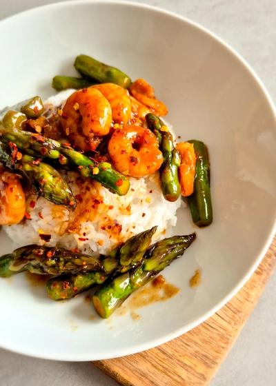 Spargel mit Garnelen - Asiatische Art - Bild 3