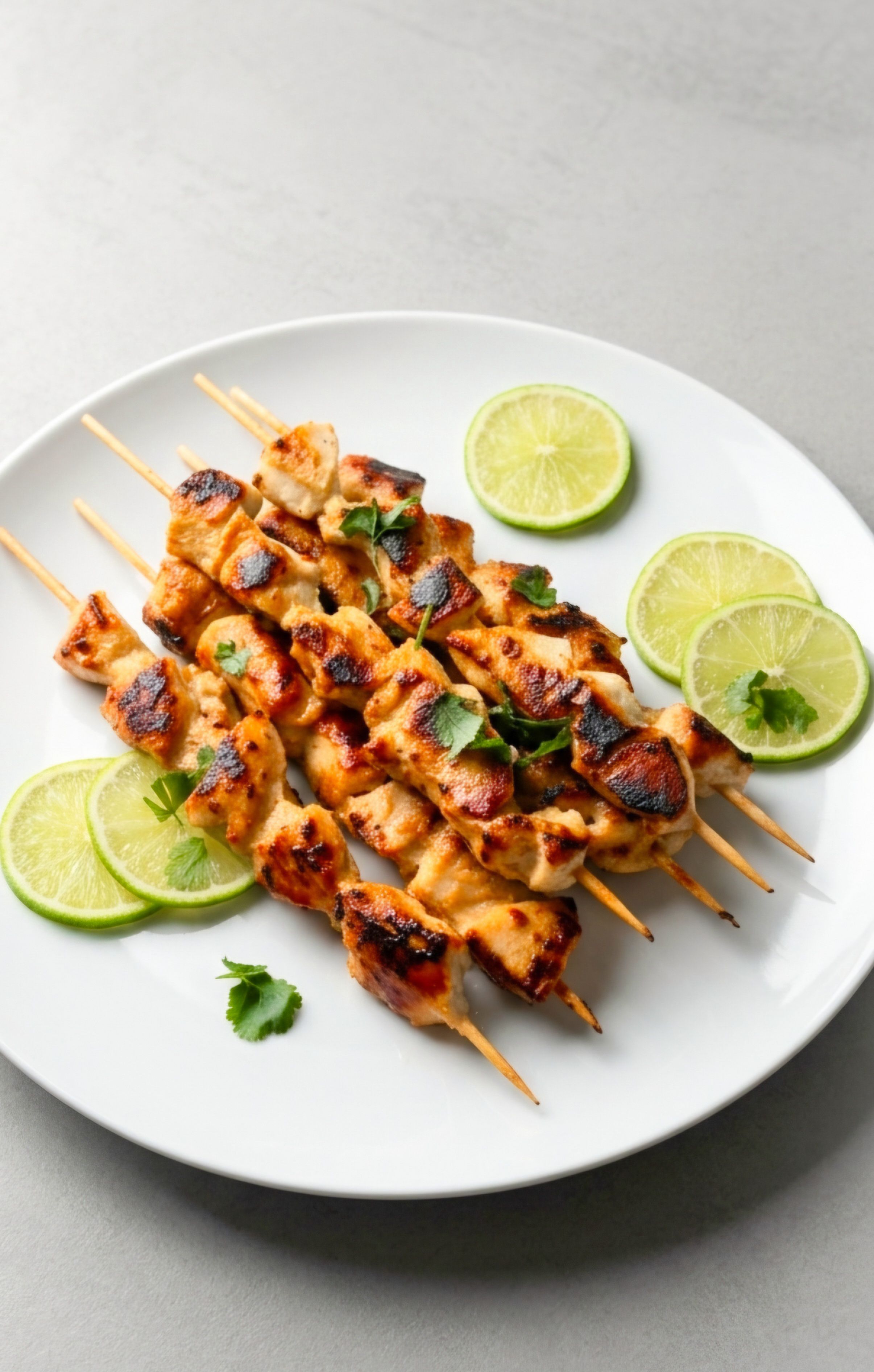 Hähnchenspieße mit einer Honig-Limettenmarinade zum Grillen oder für die Pfanne.