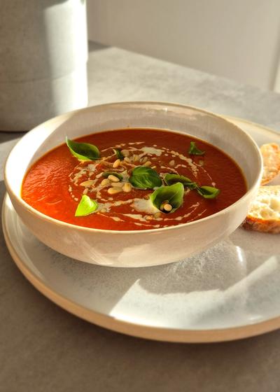 Geröstete Tomatensuppe mit Reis - Hauptbild