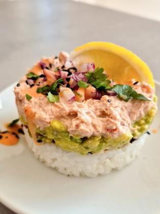 Spicy Tuna Sushi Stacks