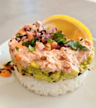 Spicy Tuna Sushi Stacks