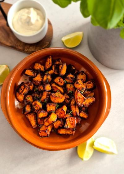 Geröstete Süßkartoffel mit Ranch Dip - Hauptbild
