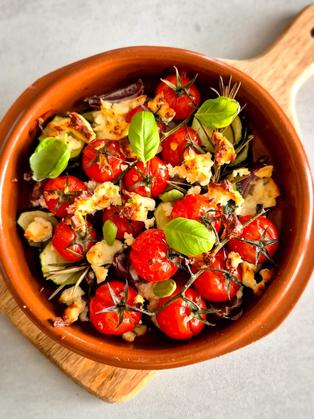 Mediterranes Ofengemüse mit Feta