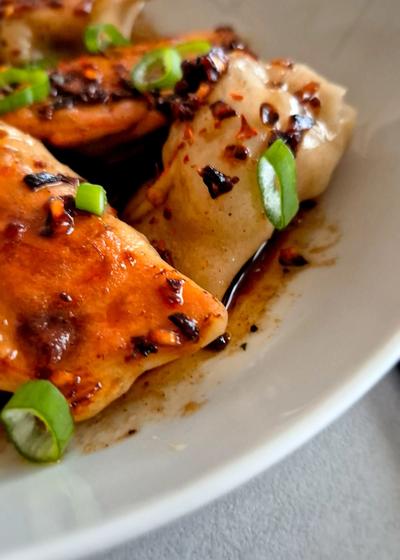 Gyoza in scharfer Chili Öl Sauce - Bild 2