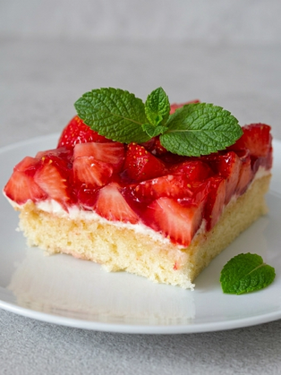 Fruchtiger Erdbeerkuchen mit Mascarponecreme
