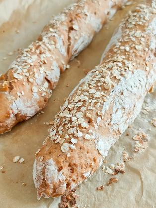 Schnelles Dinkel-Roggen-Baguette (ohne Kneten)