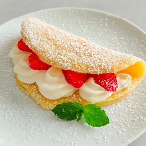 Süße Erdbeer Waffeltacos