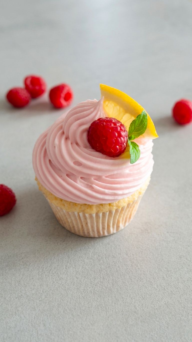 Zitronen-Himbeer Cupcakes