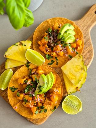 Chipotle Ananas Hähnchen Tostadas