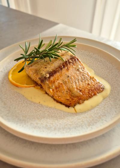 Vanille-Lachs auf Orangen-Sahnesauce - Bild 4