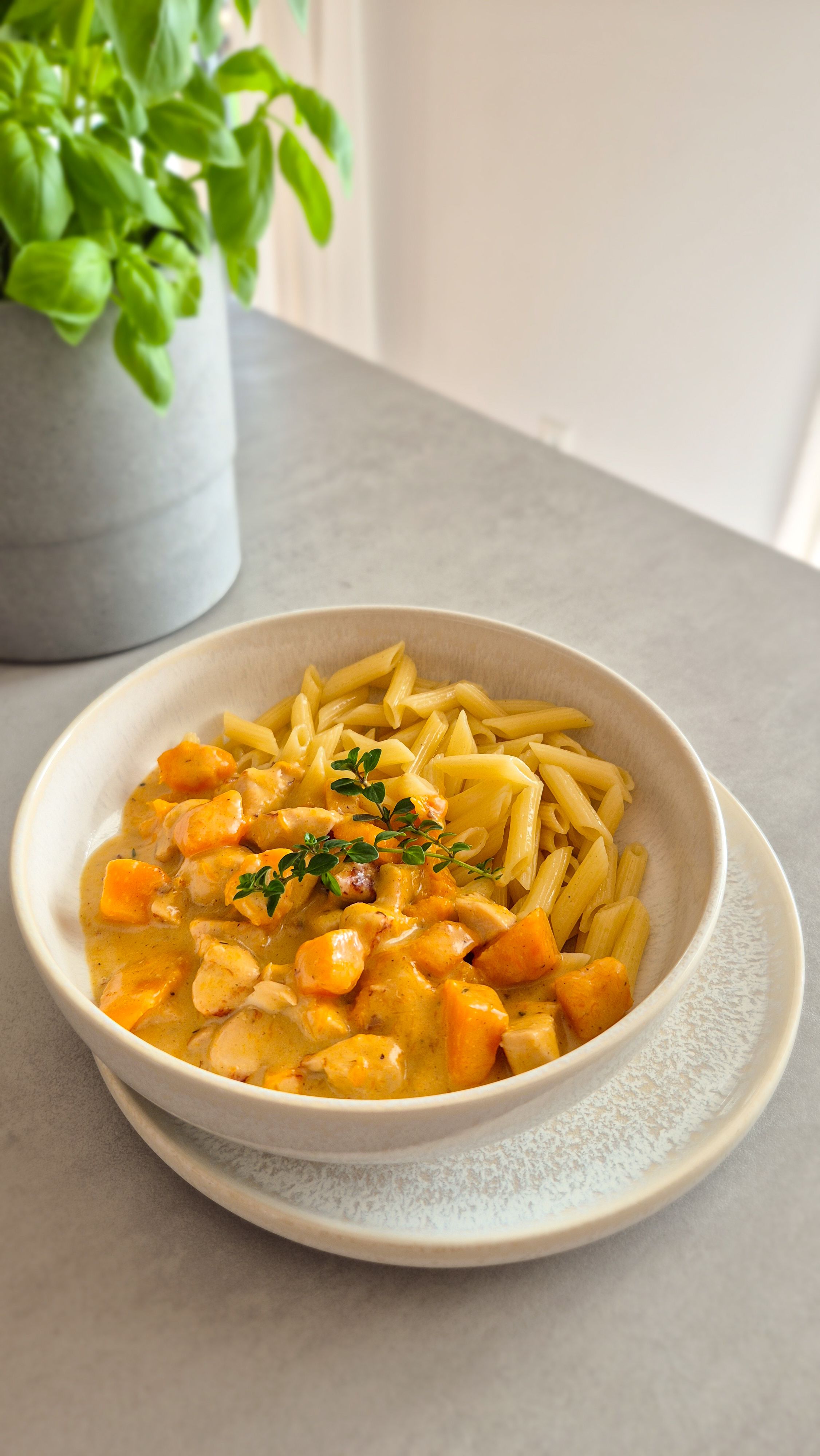 Pasta mit Hokkaido