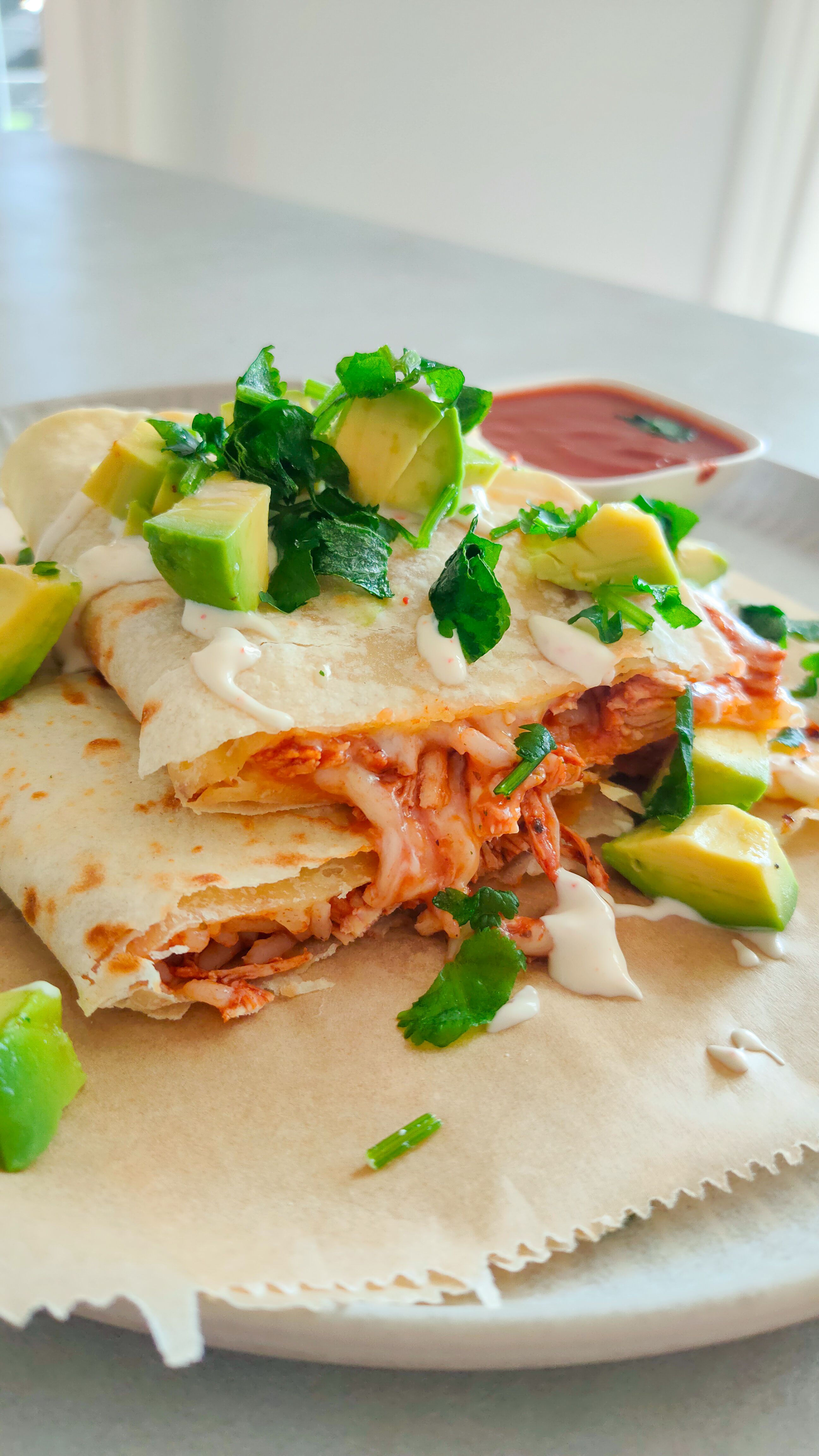 Chicken Salsa Quesadillas