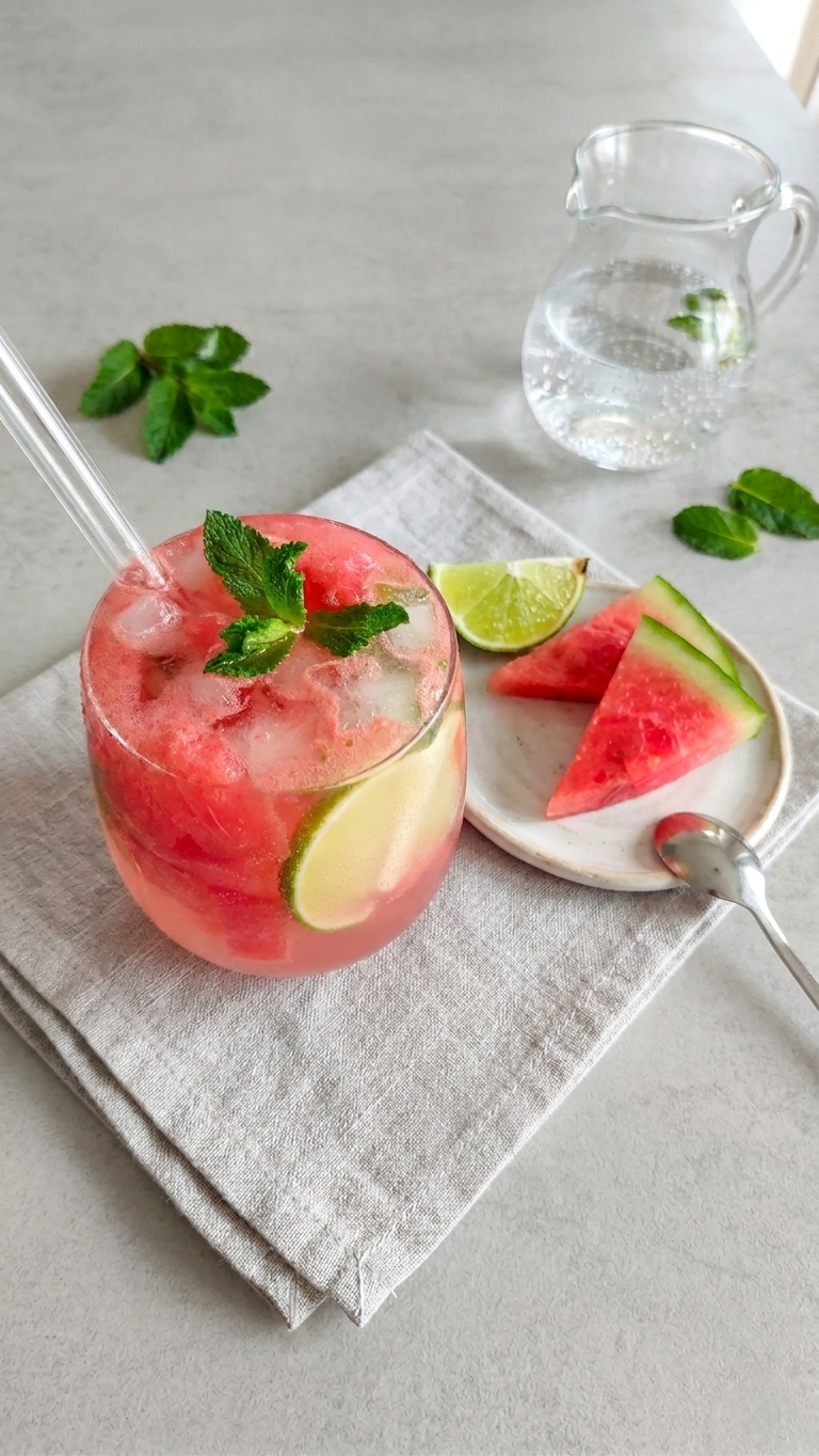 Wassermelone-Limetten-Mocktail