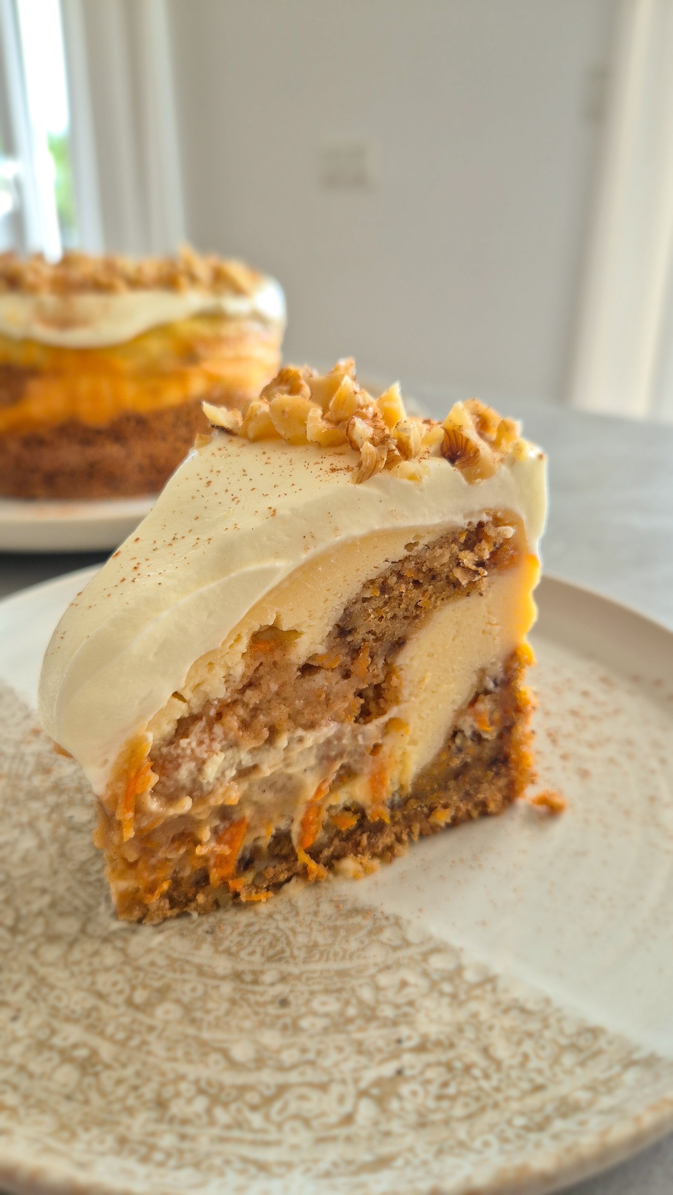 Carrot Cake Cheesecake mit Cream Cheese Frosting