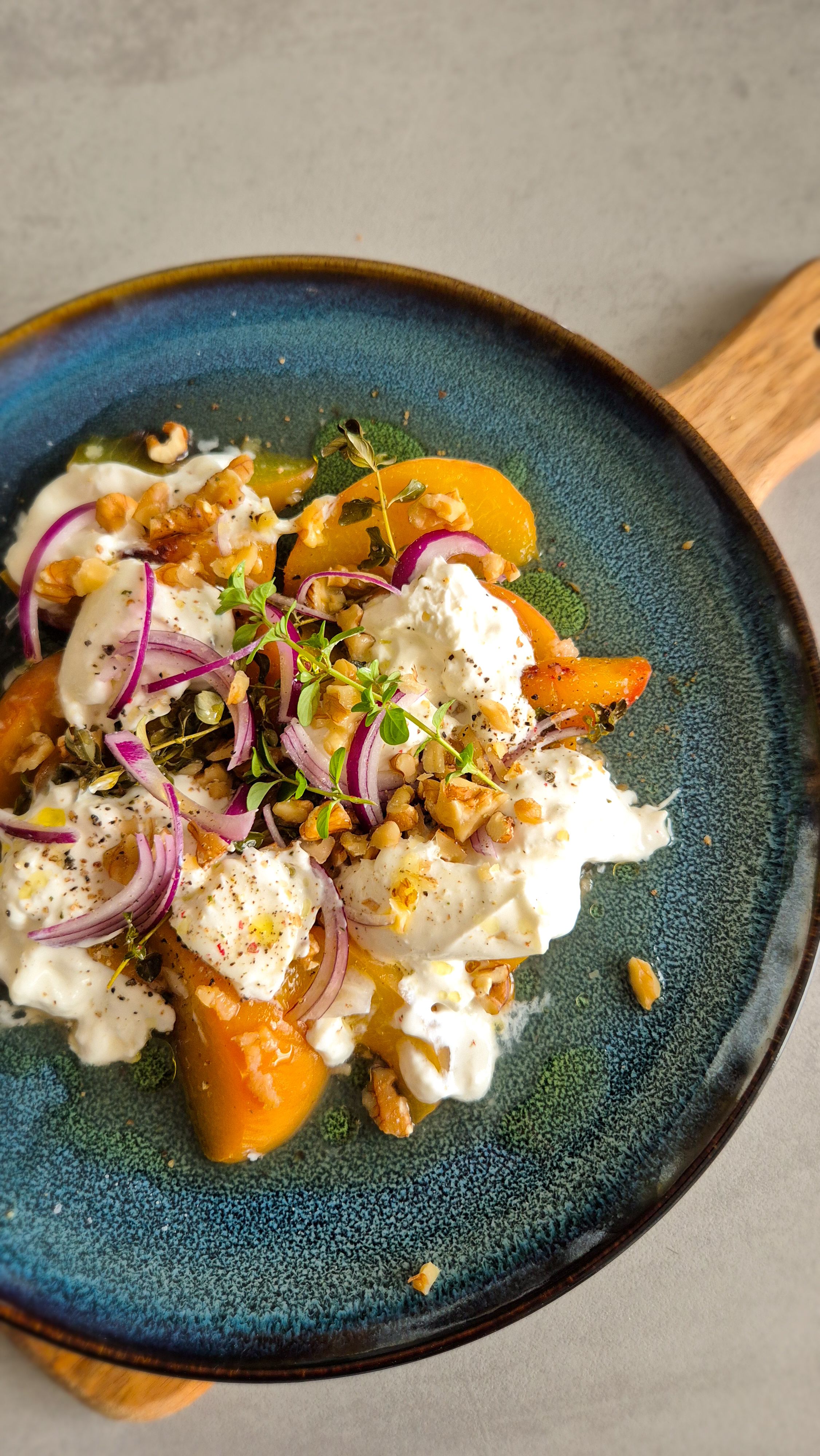 Gebackener Pfirsich mit Burrata - Bild 3