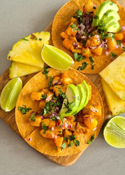 Chipotle Ananas Hähnchen Tostadas - Bild 3