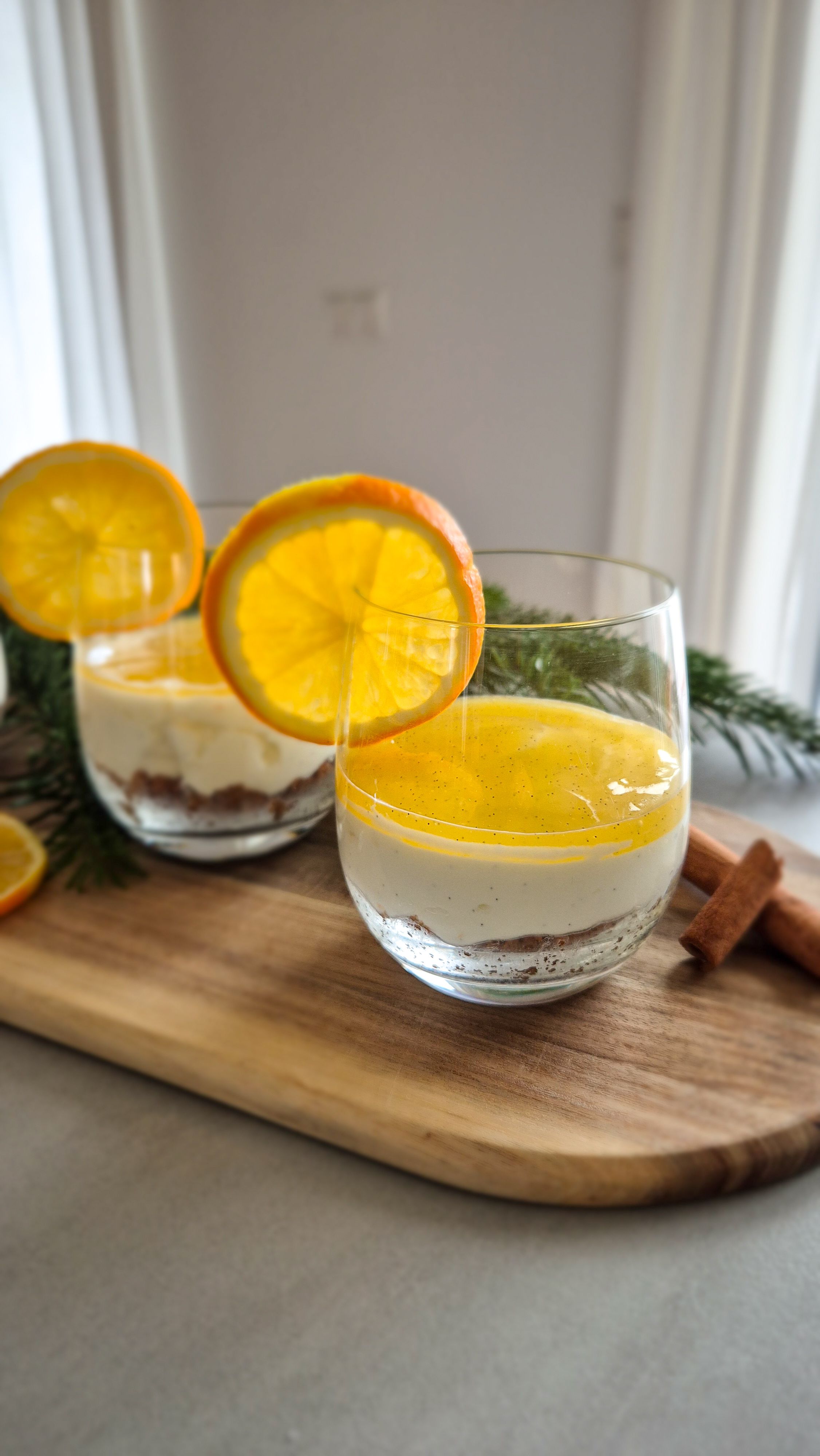 No Bake Orangen-Cheesecake im Glas