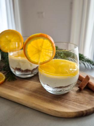 No Bake Orangen-Cheesecake im Glas