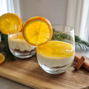 No Bake Orangen-Cheesecake im Glas