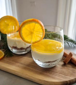 No Bake Orangen-Cheesecake im Glas