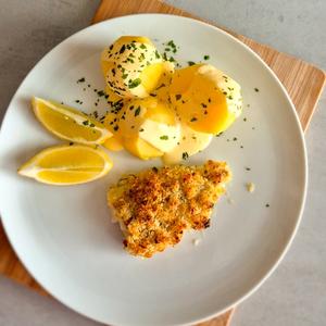 Kabeljau mit Knusperkruste aus dem Ofen