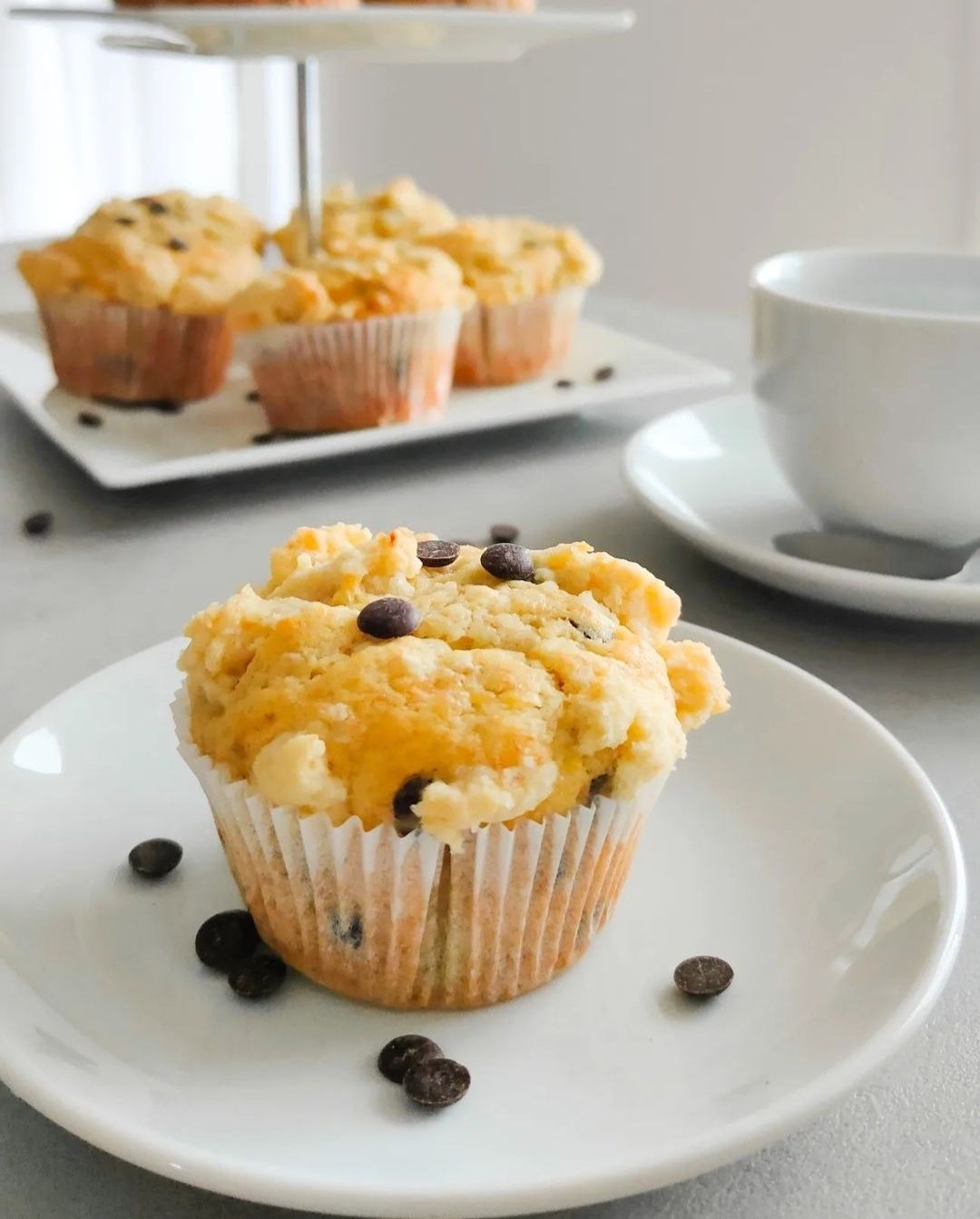 Schokobananen-Muffins mit Streuseln