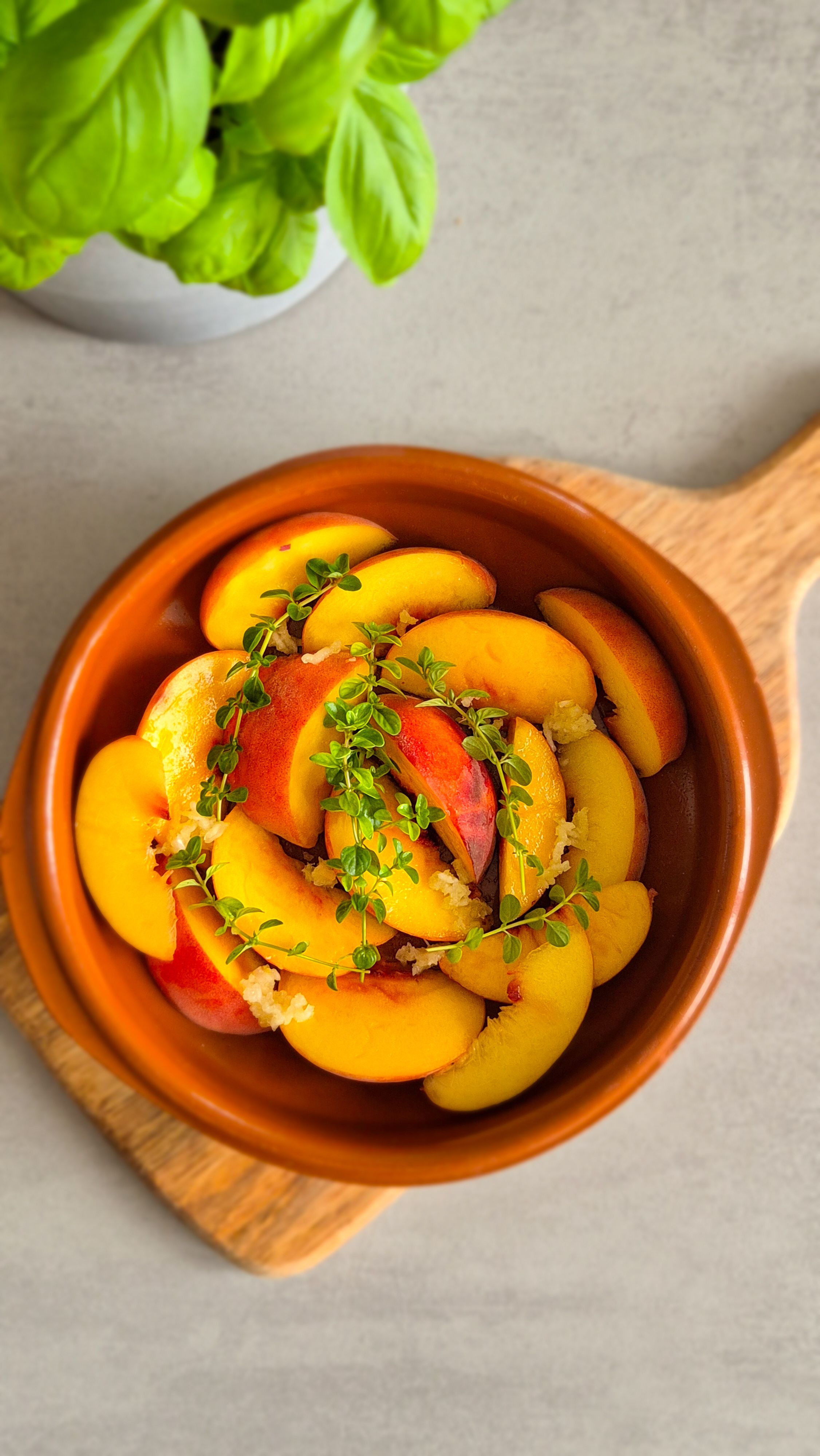 Gebackener Pfirsich mit Burrata - Bild 5