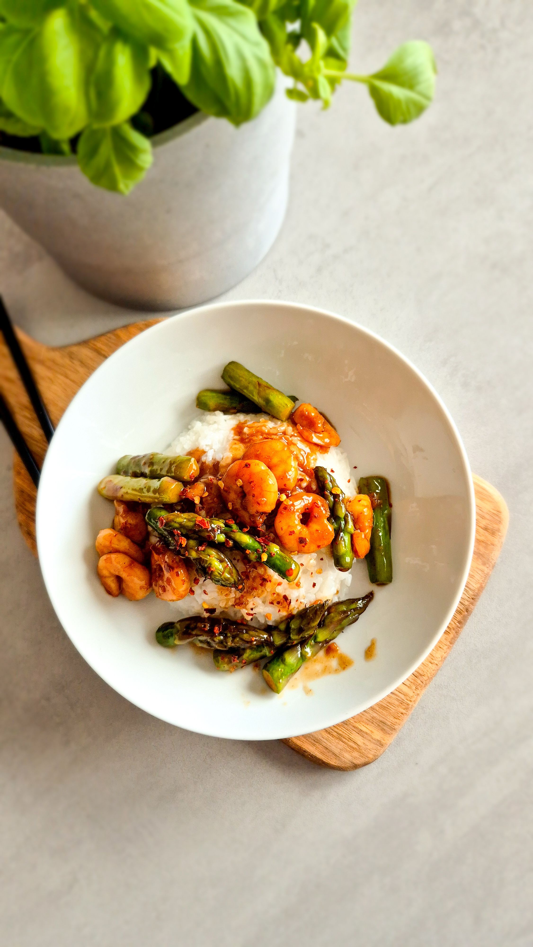 Spargel mit Garnelen - Asiatische Art - Thumbnail 2