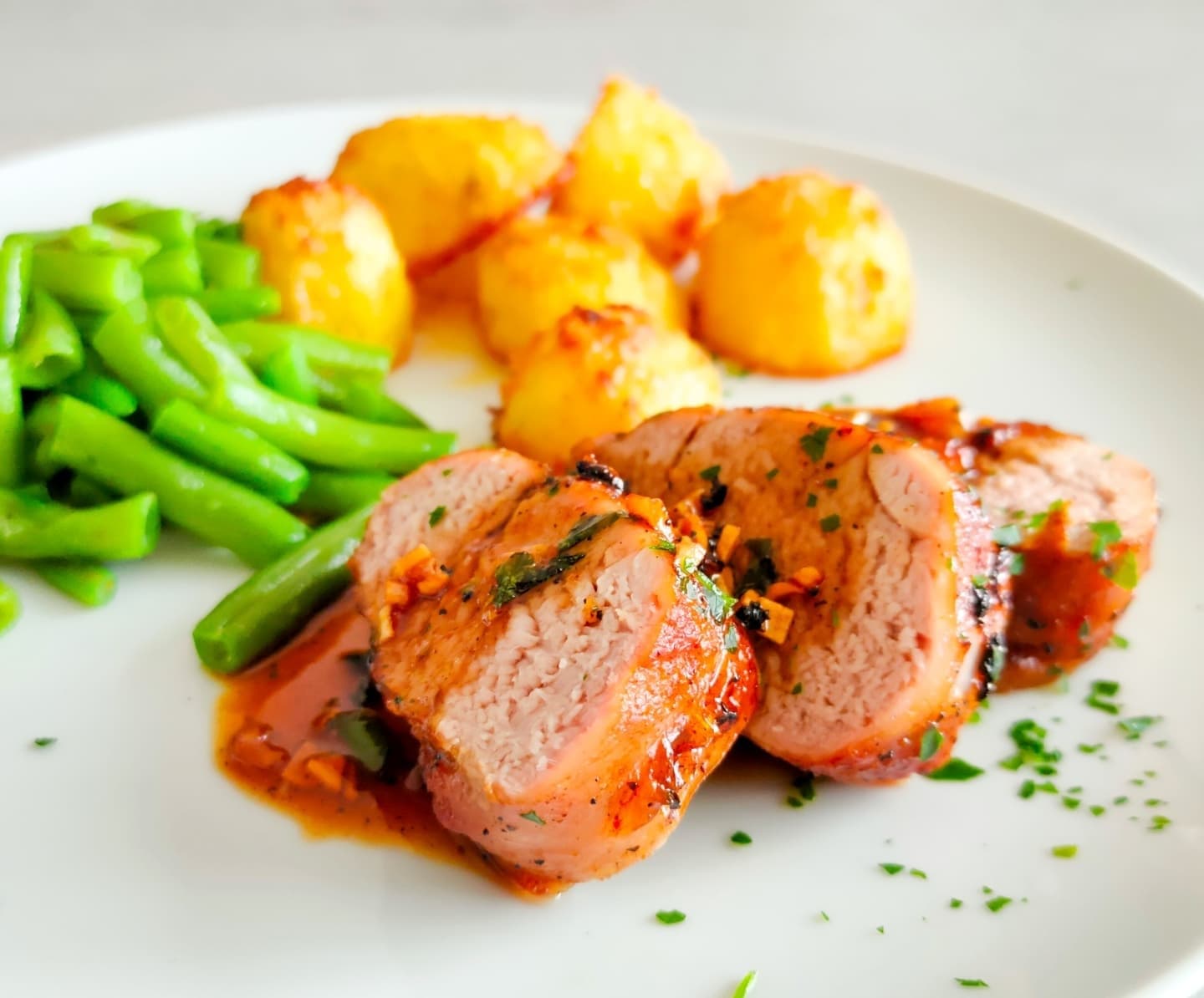 Schweinefilet in Knoblauch-Honig-Sauce