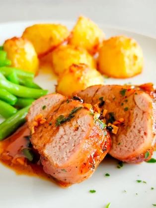 Schweinefilet in Knoblauch-Honig-Sauce