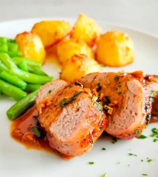 Schweinefilet in Knoblauch-Honig-Sauce