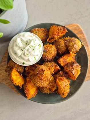 Extra Knusprige Kartoffeln mit einer Panko-Panade aus dem Ofen
