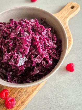Himbeer-Rotkohl