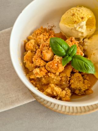 Apple Crumble (Crisp) - mit extra Karamellnote & Crunch