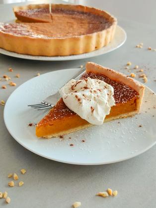 Original amerikanischer Pumpkin Pie