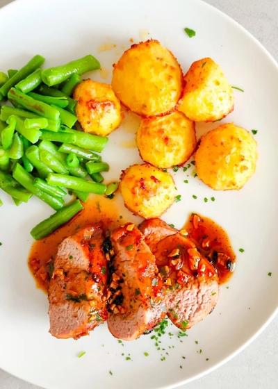 Schweinefilet in Knoblauch-Honig-Sauce - Bild 2