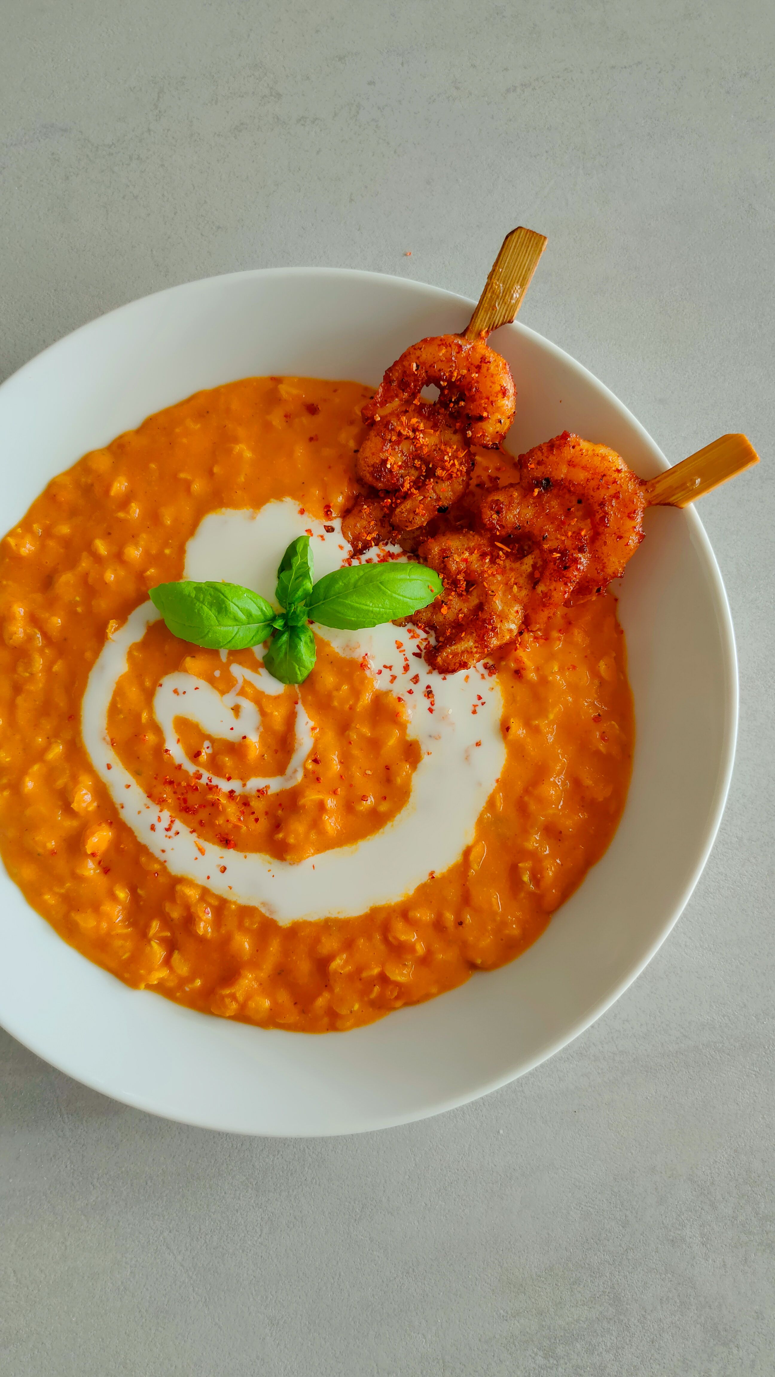 Rote Linsen-Kokos-Suppe