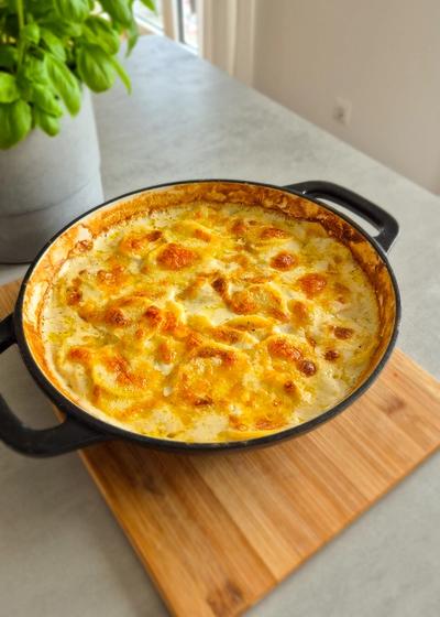 Cremiges Kartoffelgratin mit Käse.