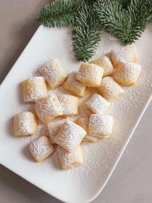 Marzipankissen mit Marzipanfüllung