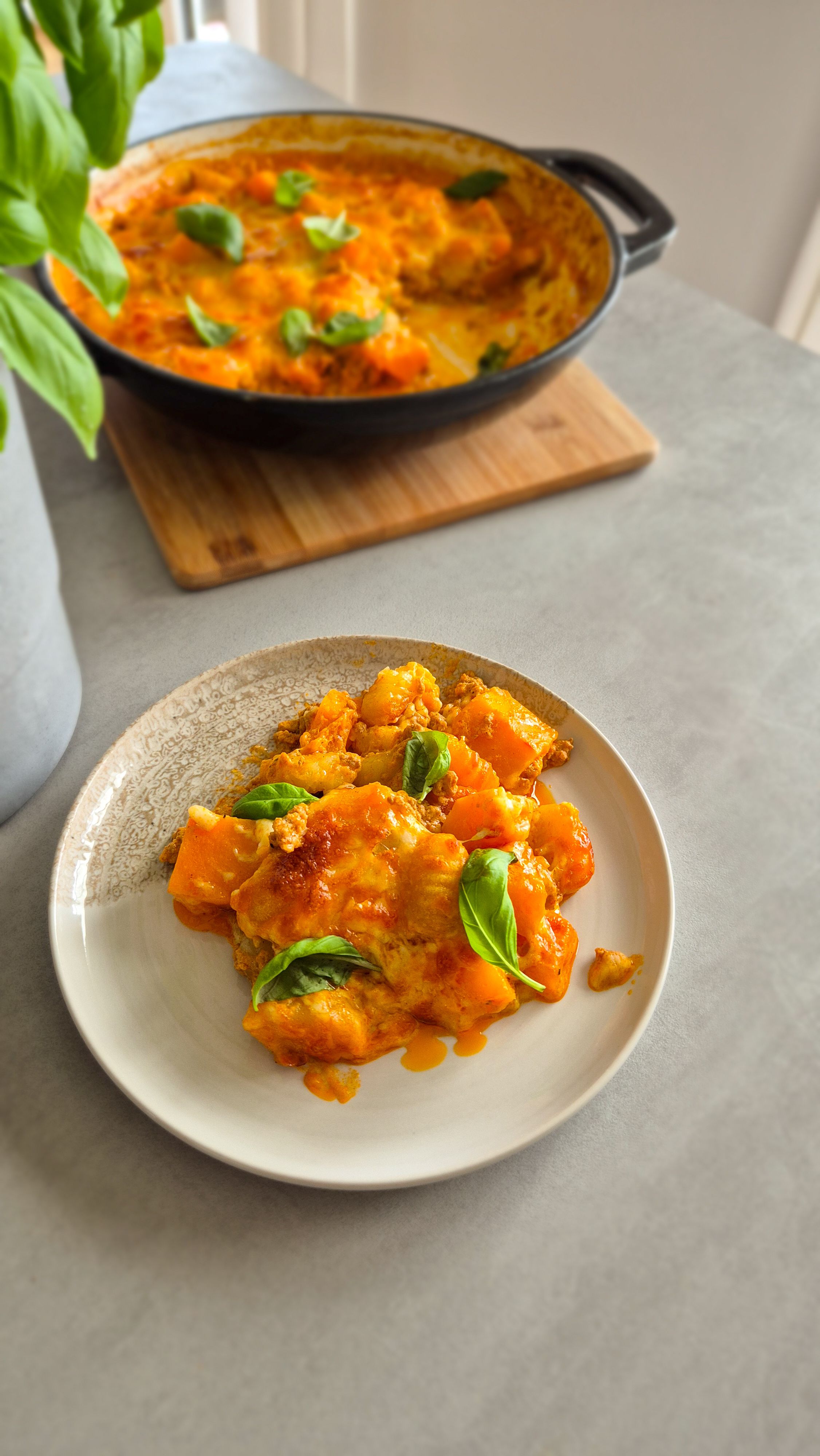 Kürbis-Gnocchi-Auflauf