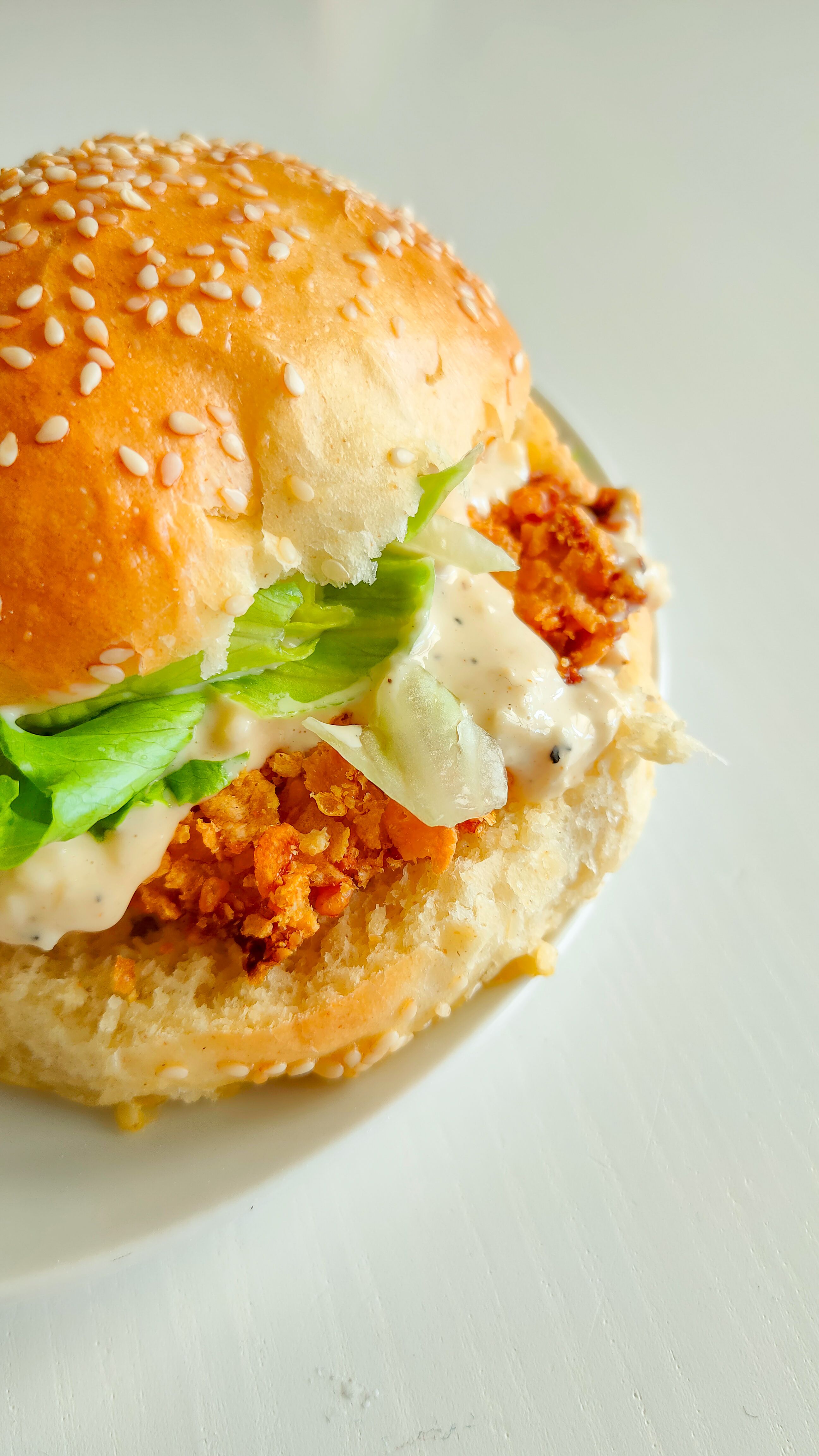 Crispy Caesar Salad Chicken Burger