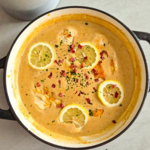 Hähnchen in Zitronen-Sahne-Sauce