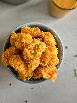 Knusprige Parmesan Chicken Bites aus dem Ofen